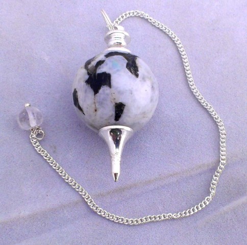 Moonstone and Tourmaline Pendulum 3541